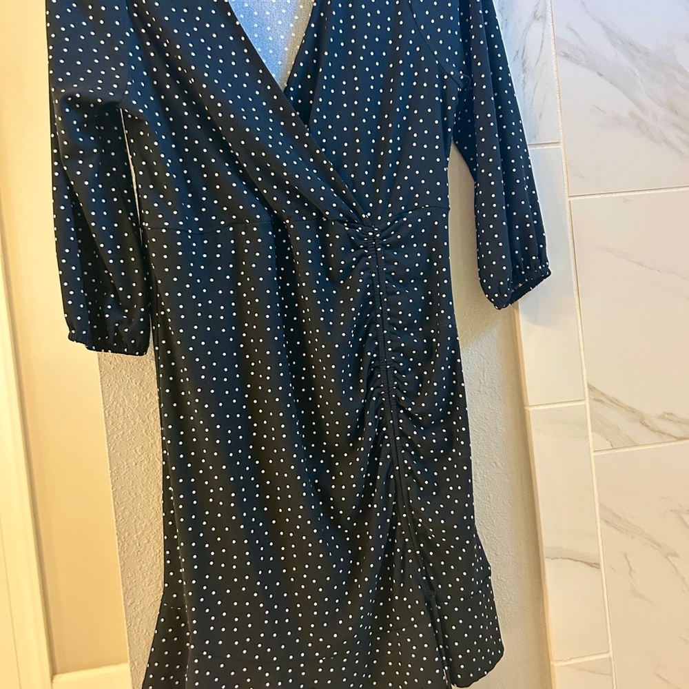 Elegant Black Polka Dot Dress